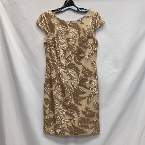 Adrianna Papell sequin cap sleeve sheath Dress - Picture 6 of 7